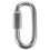 2Pièces Clips Carabiners Verrouillables Inox Argent 1