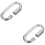 2Pièces Clips Carabiners Verrouillables Inox Argent 8