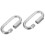 2Pièces Clips Carabiners Verrouillables Inox Argent 6