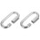 2Pièces Clips Carabiners Verrouillables Inox Argent 4