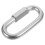 2Pièces Clips Carabiners Verrouillables Inox Argent 3