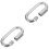 2Pièces Clips Carabiners Verrouillables Inox Argent 5