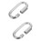 2Pièces Clips Carabiners Verrouillables Inox Argent 9