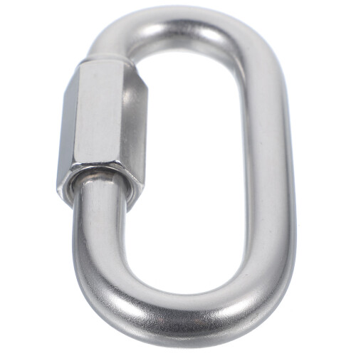 2Pièces Clips Carabiners Verrouillables Inox Argent 1