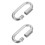 2Pièces Clips Carabiners Verrouillables Inox Argent 7