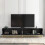 Creative Furniture Ripple Duo 200cm TV Unit - Black Modern Fluted Design 2