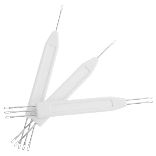 3 Stk. Präzisionsstrickspannungswerkzeug Stricknadeln Silber