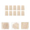 500Stk Beige Holz Bastelstäbchen Für Kinder 5