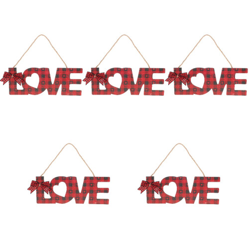 5 Love Hängeschild Holztür Wohnaccessoires 2