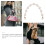 1St Perlenkette Schultertasche Kunststoff Weiß 7