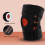 Knee Brace Unisex Adjustable Spring Support Hollow Open Design Silicone Black 3