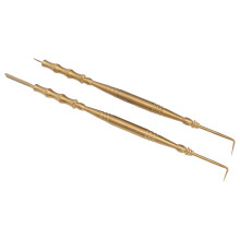 2er Bambus Wimpernlocken-Werkzeug-Set, Doppelkopf, Gold, Edelstahl