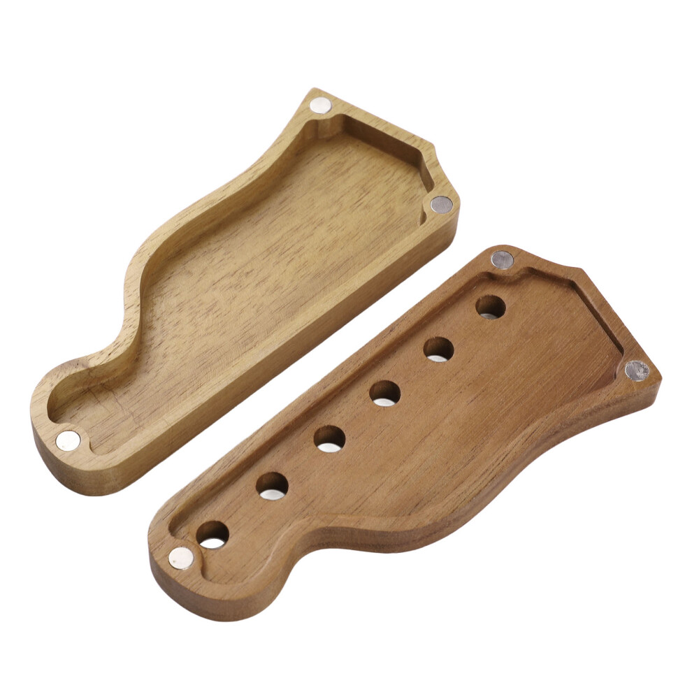 Shaped Wooden Guitar Pick Box Wear-Resistant Plectrum Case L820-image-OPC-PM22NSV-NEW