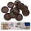 Office Use Chair Leg Pads Coffee Plastic 12pack 6