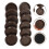 Office Use Chair Leg Pads Coffee Plastic 12pack 4