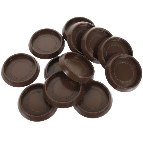 Office Use Chair Leg Pads Coffee Plastic 12pack 2