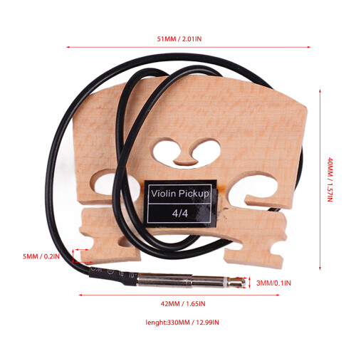 4/4 Violin Maple Bridge Featuring Built-In High Sensitivity Pickup 1