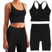 2Stk Schnelltrocknende Yoga Sets Frauen Fitnessoutfit Gym