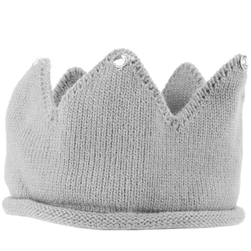 3Stück Gestrickte Kronenmütze Baby Geburtstagsfeier 1