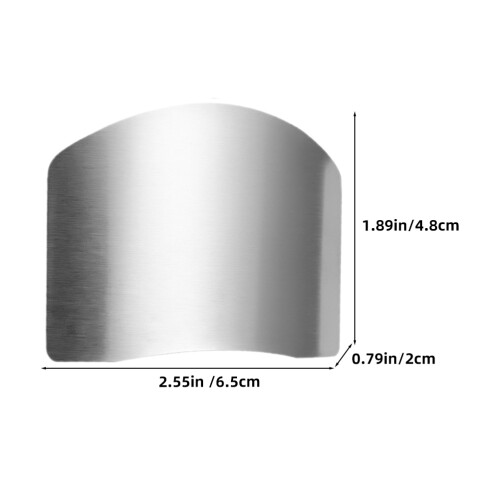 4Stk Metall Ergonomischer Küchen-Schneidschutz Silber 2