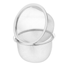 2 Wiederverwendbare Tee Aufgussfilter Großer Filter Silber