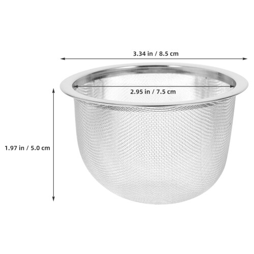 2 Wiederverwendbare Tee Aufgussfilter Großer Filter Silber 1
