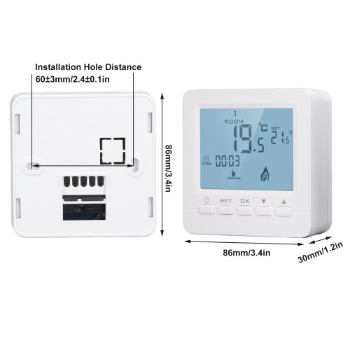 Smart Flame Retardant RF Thermostat Programmable AC230V Control 1