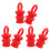 Raindrops 6 Rubberen Einddoppen Voor Dock Paalafdekking Rood 8