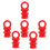 Raindrops 6 Rubberen Einddoppen Voor Dock Paalafdekking Rood 10