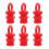 Raindrops 6 Rubberen Einddoppen Voor Dock Paalafdekking Rood 7