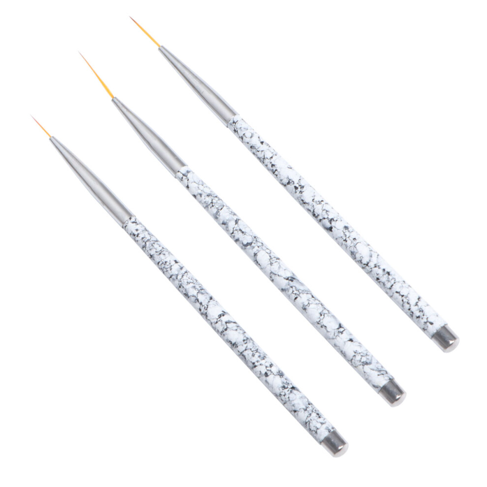 Photos - Manicure Cosmetics 6 Pcs Nail Drawing Liner Brushes Set With Marbling Handle For Nail Art