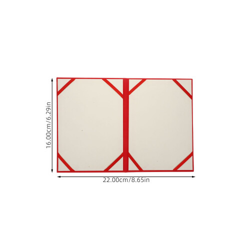 Porte-Certificat Rouge En Papier Usage Bureau Et Maison 2