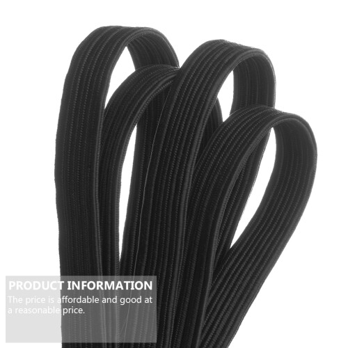 3St Stevige Zwarte Spanbanden Elastisch Polyester Met Haak 2
