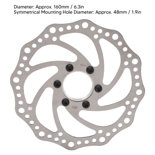 Durable 160mm MTB Brake Disc Replacement - Easy Install & Anti-Rust 1
