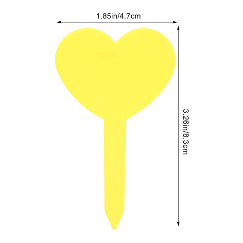 100St Gele Decoratieve Tuinlabels PP Compacte Herbruikbare Plantmarker 1