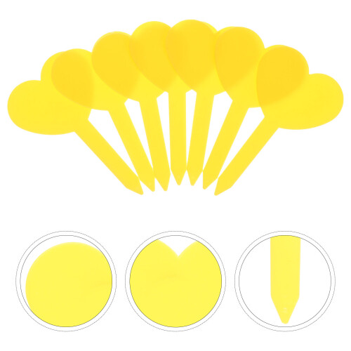 100St Gele Decoratieve Tuinlabels PP Compacte Herbruikbare Plantmarker 2