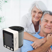 Digital Wrist Blood Pressure Monitor with Large LED Screen Compact & Automatic