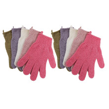 5 Paar Körperpeeling-Exfoliator-Peelinghandschuhe Duschbadehandschuhe