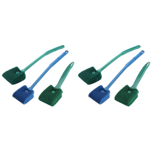 6 Doppelseitige Langstil Aquarienreinigungsbürsten 1