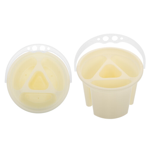 2St Gele Plastic Brush Washer Met Handvat Voor Schilder Tools