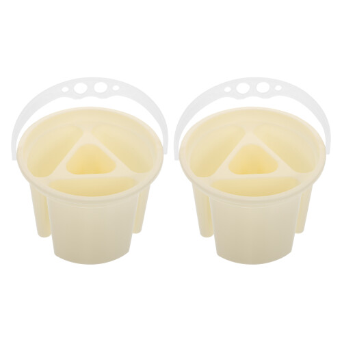 2St Gele Plastic Brush Washer Met Handvat Voor Schilder Tools 2
