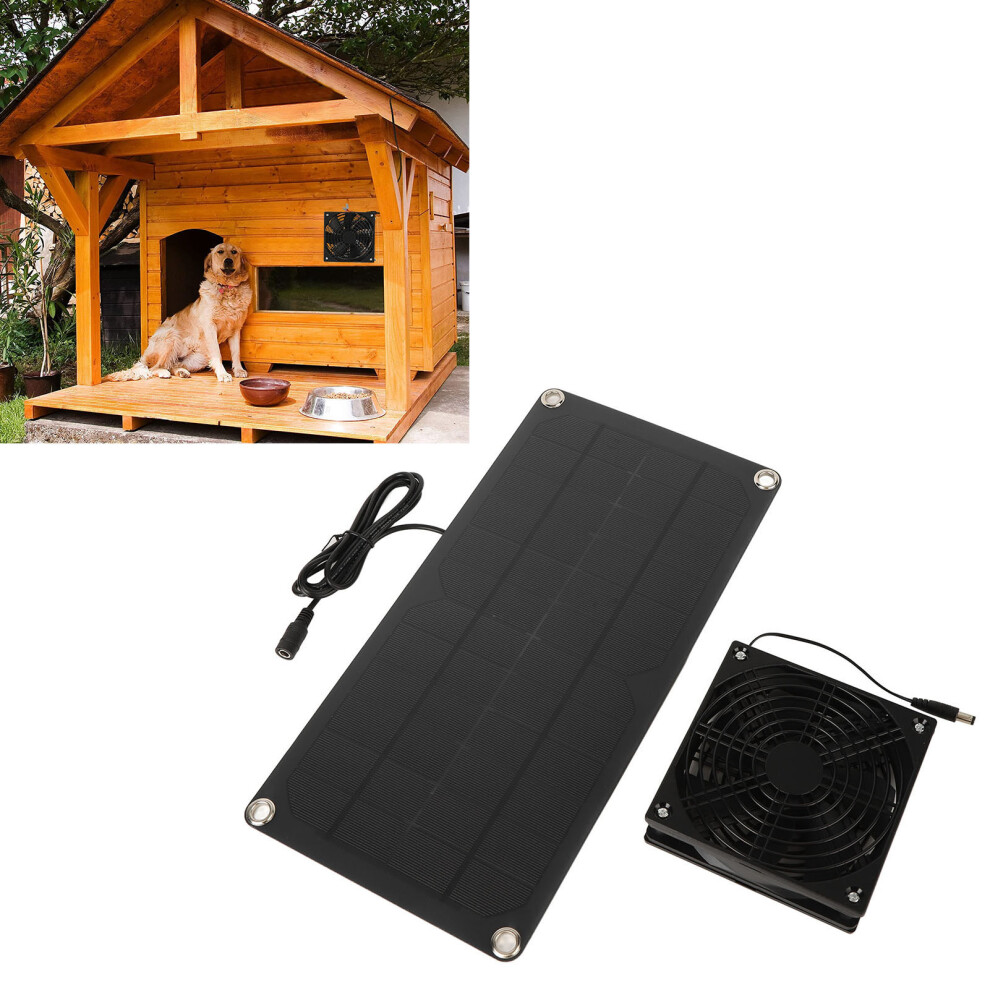 20W Solar Panel Fan Kit For Chicken Coop Greenhouse Pet House Use 8741353682124