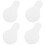 4 Stuks Roller Quilling 10,00x6,20x0,40 Cm Wit 1