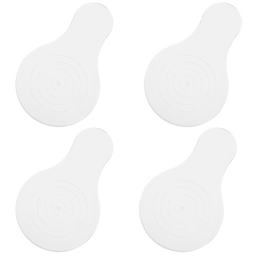4 Stuks Roller Quilling 10,00x6,20x0,40 Cm Wit