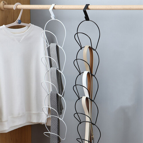 5Pcs Punch-Free Black Iron Hat Rack Multi-Layer Storage Organizer 2