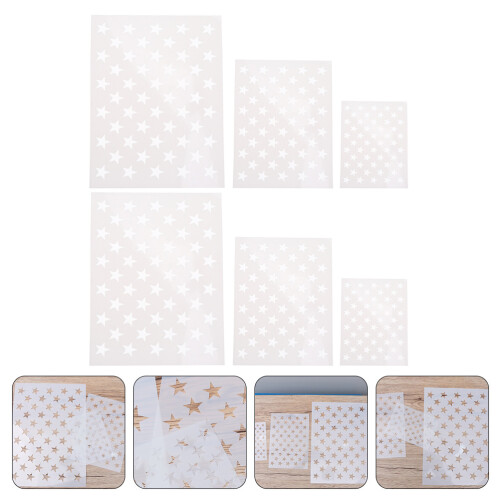 6 Ster Stencil Vijfpuntige Sjabloon Voor Decoratie 1