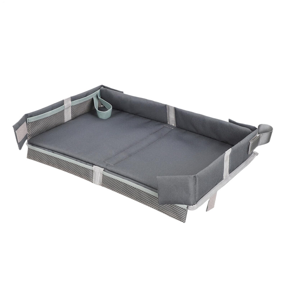Airplane Table Cover With Pockets Foldable Snack Desk For Plane Train Car Trips Portable Kids Travel Tray