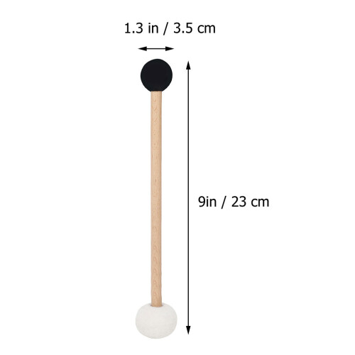 2 Stuks Dubbelzijdige Basdrumstokjes Rubber 1