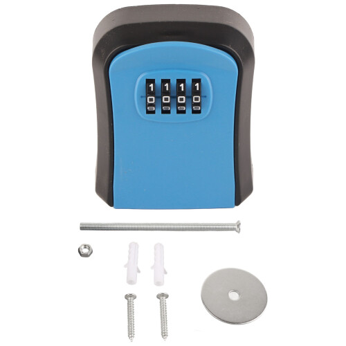 Heavy Duty Waterproof ABS 4 Digit Lock Box with Wall Mount for 5 Keys 2