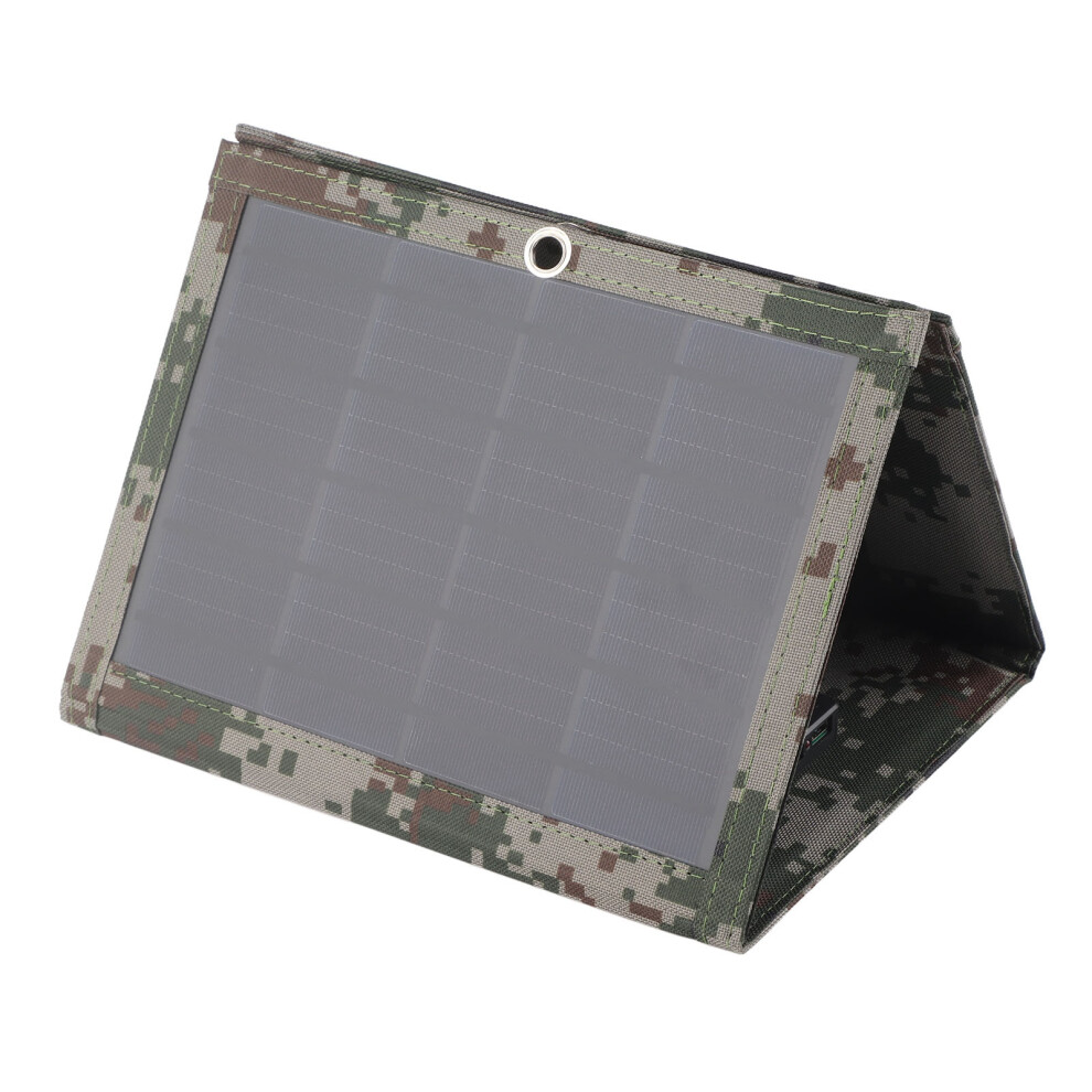 21W Foldable Solar Charger Panel Waterproof 28X20cm For Camping & Travel 7891353689744